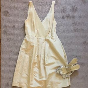 J.Crew yellow taffeta bridesmaids dress
